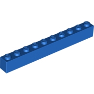 Lego kostka (kostička) 1x10, modrá (611123, 6057905, 4497172)